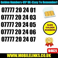 Golden Numbers VIP UK EE Network SIM Card – Easy to Remember Numbers- B462J